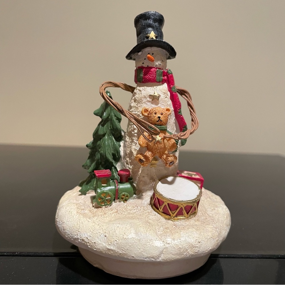 Yankee Candle Winter/Christmas Snowman Candle Jar Topper